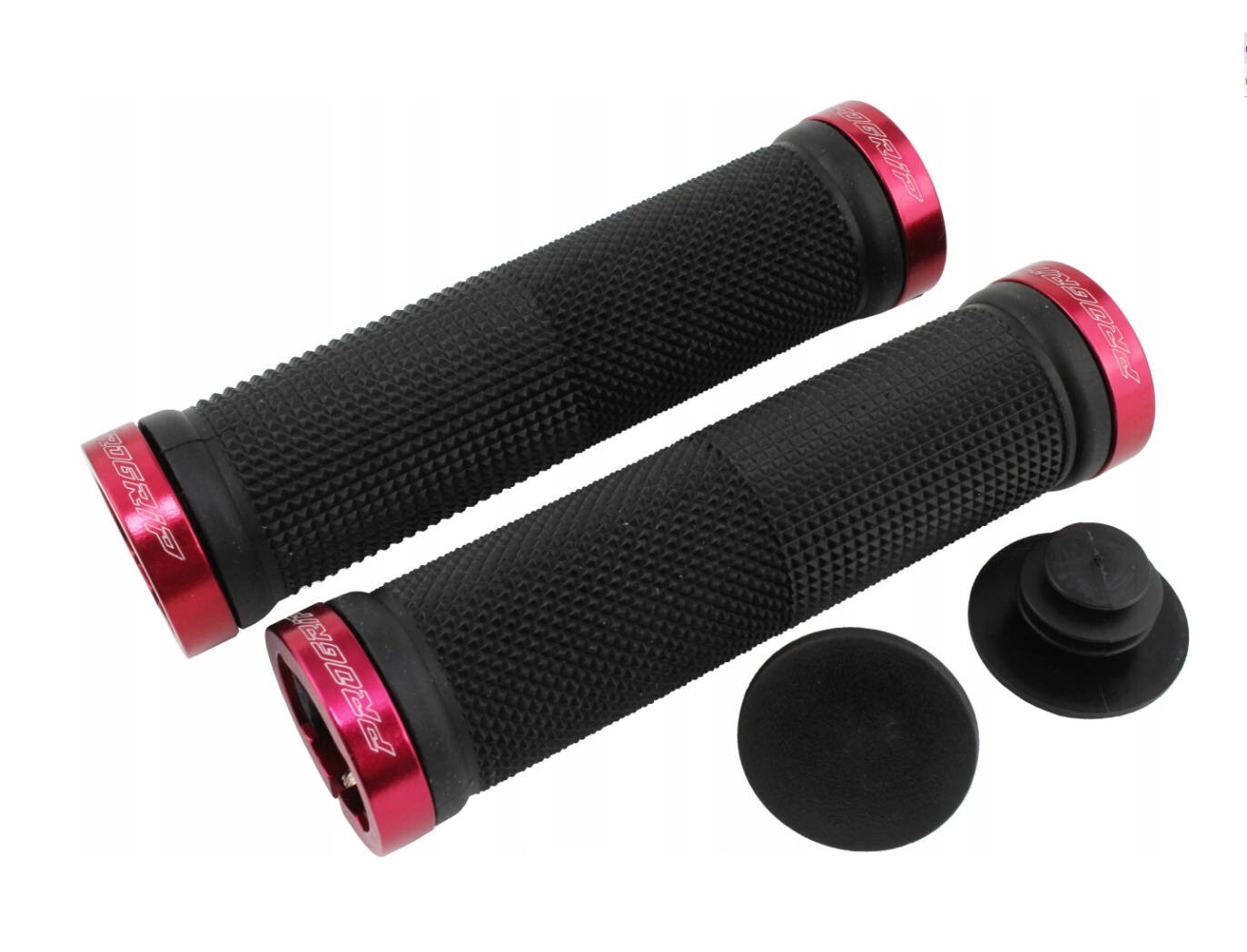 Poignée moto et vélo tout terrain grip 22mm noir avec embout Lock-On RO pour guidons