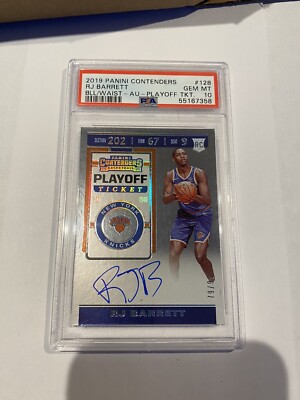 2019-20 Panini Contenders RJ BARRETT Auto playoff ticket RC /99