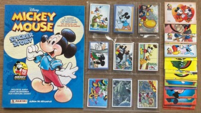 Panini, Mickey Mouse 90 Years Sticker Story, Complete Set + Album, Micky Maus