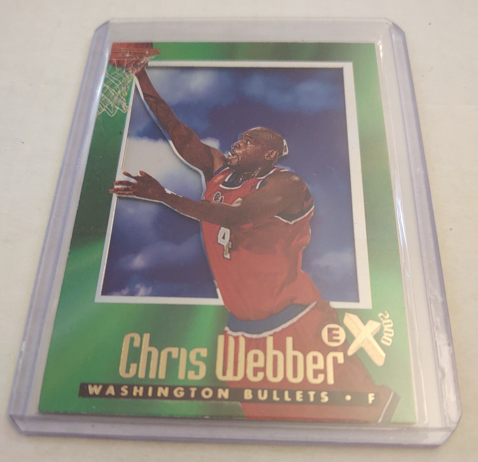 1996-97 Skybox E-X2000 #80 Chris Webber Washington Bullets Beautiful See Through
