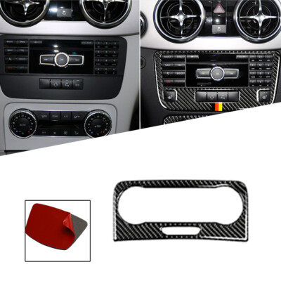 Für Benz GLK 2013-2015 Carbon Fiber Central Console AC CD Schalter Panel Trim