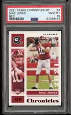 2021 Panini Chronicles Draft Picks #9 MAC JONES Red /149 Rookie PSA 10 GEM MINT