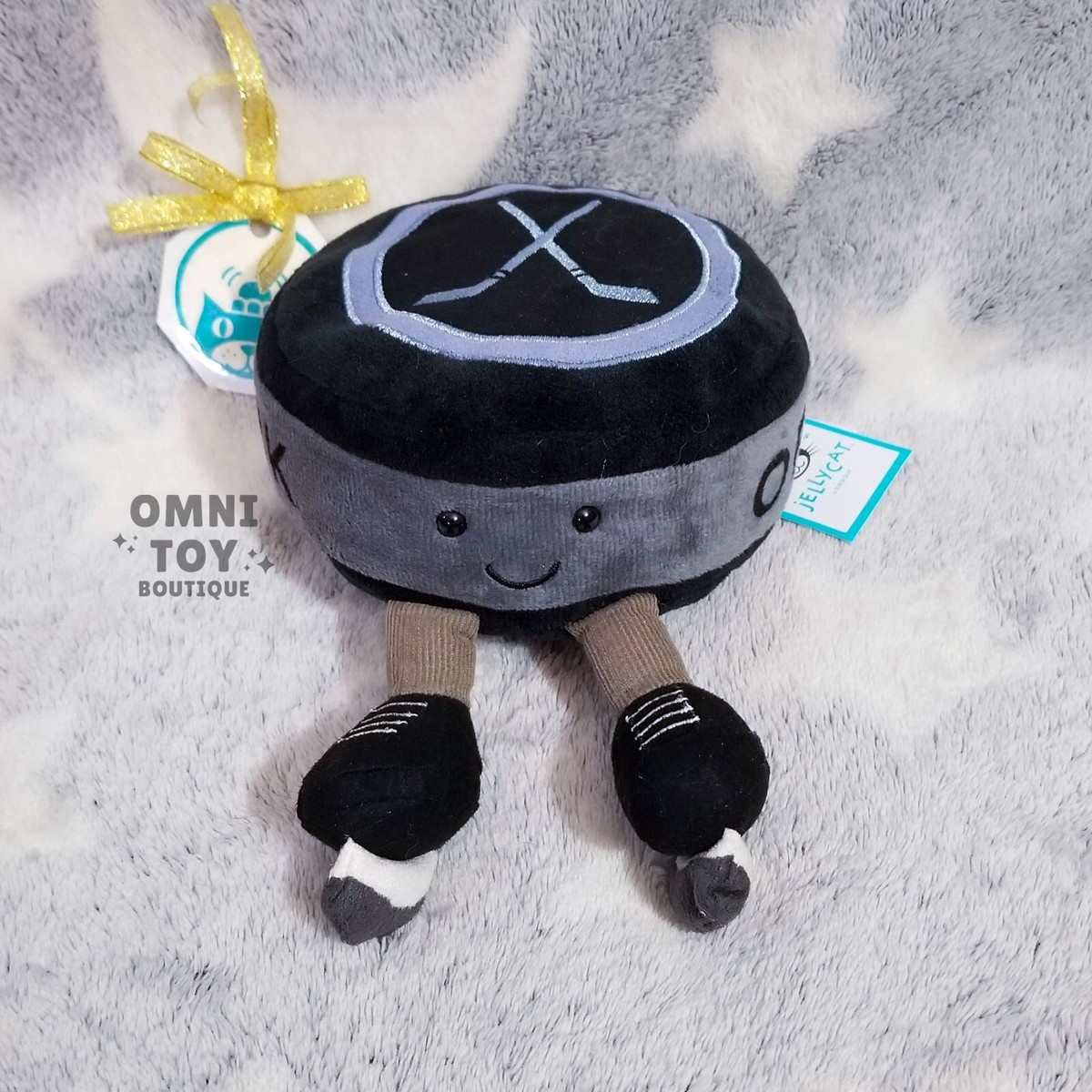 Jellycat AMUSEABLES SPORTS ICE HOCKEY PUCK NWT Plush Stuffed Toy