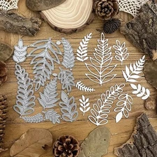 9pcs/Set Leaf Metal Die Cuts,Various Leaves Plant Flower Cutting Dies Cut Ste...