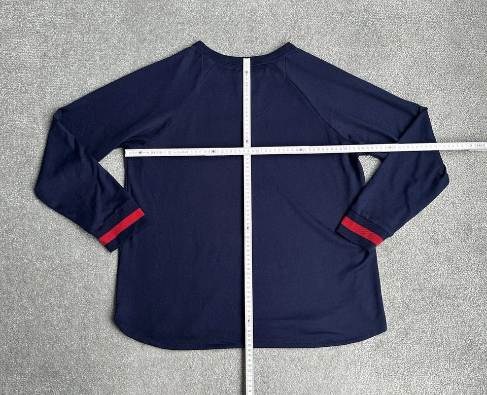 DKNY Damen Pullover Sweatshirt Gr. XL Sweater Stretch Logo Langarm 19403 Blau - Bild 4 von 4