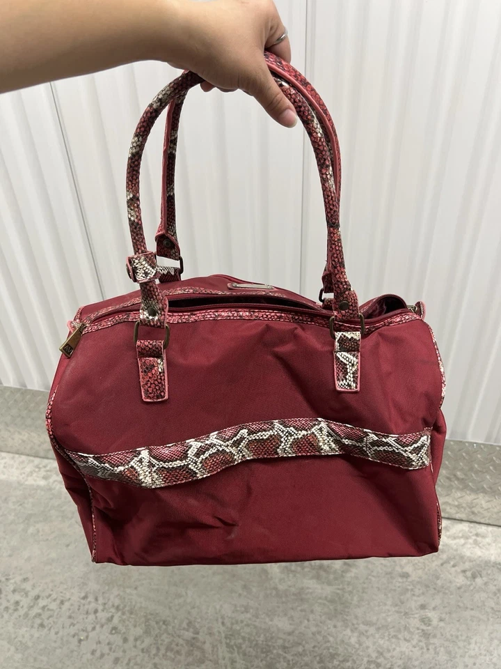 Bolso de Lona Adrian Vittadini, Textura Roja y Serpiente  Foto 2 de 4