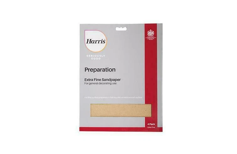 4 x Harris Extra Fine 180 320 2 400 Grit Sandpaper Wall Paint Sanding