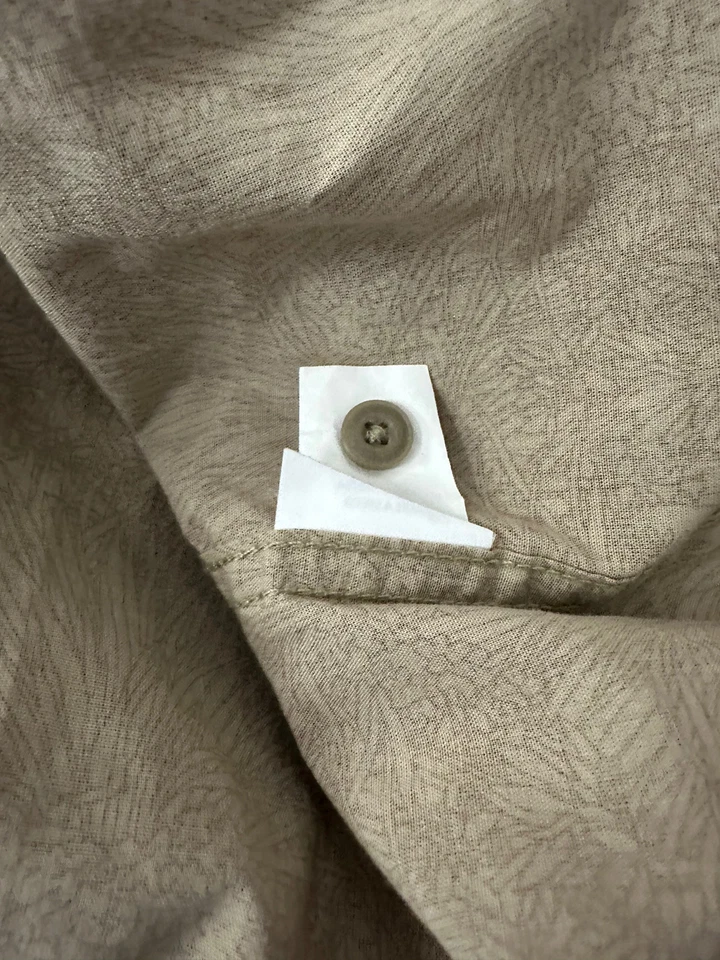 PRANA Camisa Manga Corta Algodón Estampado Marrón Hombre XL Foto 4 de 4