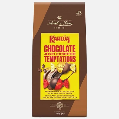 NEW ANTHON BERG KAHLUA CHOCOLATE AND COFFEE TEMPTATIONS 17.6 oz 498g 43 PIECES
