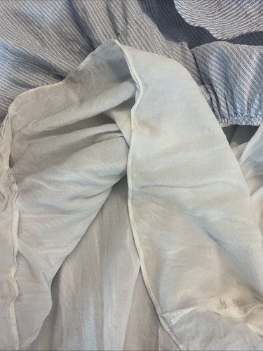 Rebecca Taylor Blue Stripe Elbow Sleeve mini Dress sz 2 flirty fit/ flare party - Picture 9 of 14