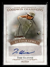 2016 UD Goodwin Champions Tom Glavine Auto /10 Hawaii Industry Summit UX4826