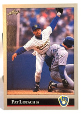 1992 Leaf Black Gold Pat Listach Rookie Card (RC) #370 - Milwaukee Brewers. rookie card picture