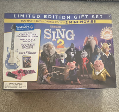 Illumination Sing 2 Limited Edition Gift Set Blu-ray+DVD+Digital + 2 Mini-Movies