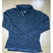 Rodd  Gunn Polo Shirt Mens Large Blue Long Sleeve Sports Fit Textured Cotton