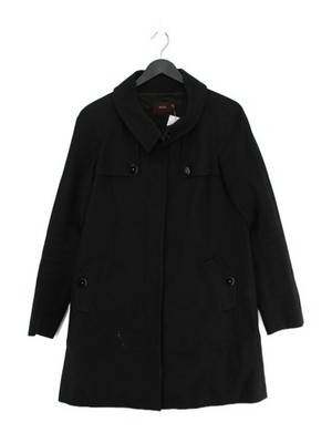 Reiss Damen Mantel M schwarz Baumwolle mit Acetat, Viskose Mantel