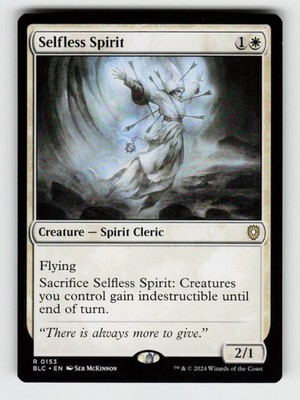 Selfless Spirit 153 Rare Commander: Bloomburrow Magic: The Gathering Near Mint