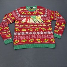 Blizzard Bay Red Taco Christmas Sweater Men’s Size XL Ugly Holiday Knit
