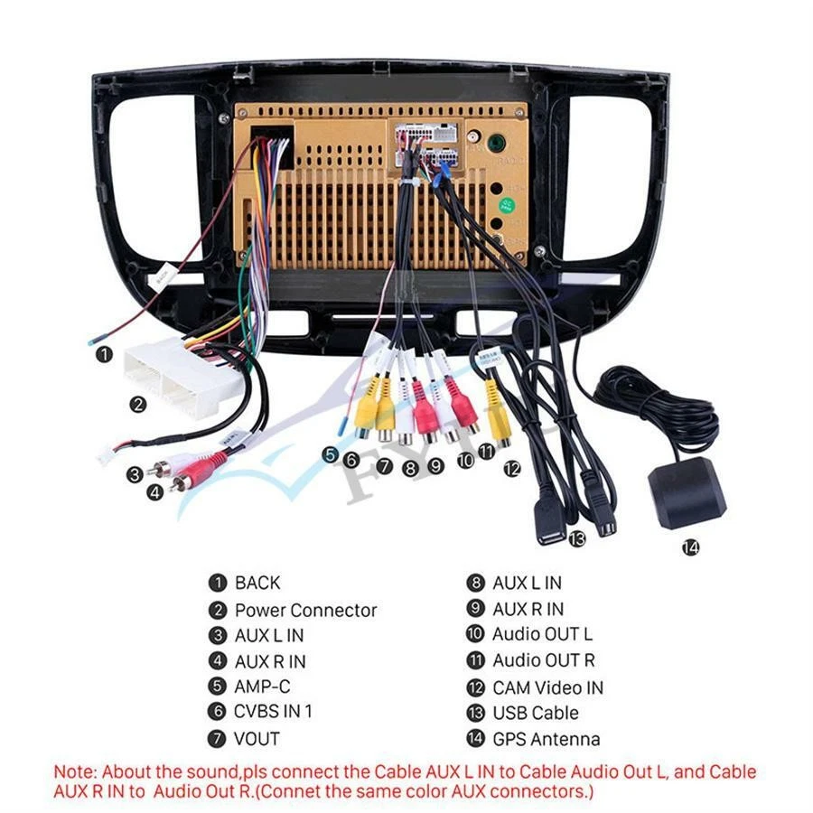 Radio estéreo de coche 9" Android 10.0 navegación GPS 1+16G WiFi para Kia Rio 2005-2011 Foto 4 de 4