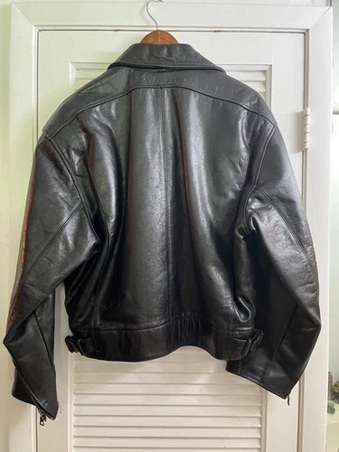 VINTAGE LA MATTA MENS ITALIAN LEATHER JACKET~US L ~ITALY SZ 50~EXCELLENT SHAPE image 21