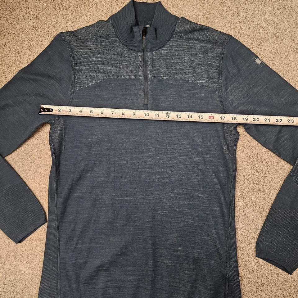 Suéter Smartwool Intraknit 200 para Hombres Medio Azul Lana Media Cremallera Exterior Foto 2 de 4