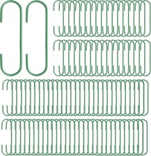 100pc Green Metal Christmas Ornament Hooks Bauble Hangers for Tree Wreath Decor