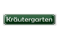 Blechschild Hinweis 46X10 Cm KräUtergarten Schild