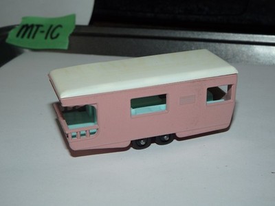Vintage 1960's Matchbox Lesney No.23 Diecast Pink Trailer Caravan