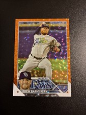 2023 Topps Drew Rasmussen Orange Foil /299 #449 Tampa Bay Rays Devil Rays Jersey