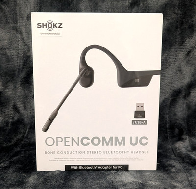 Shokz OpenComm UC Wireless Bone Conduction Stereo Bluetooth Headset USB-A