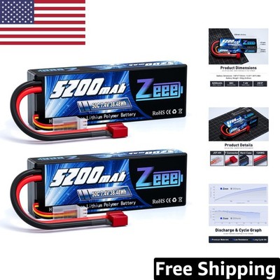 Lightweight 7.4V 50C Lipo Battery 5200mAh for Enhanced RC Truck Performance