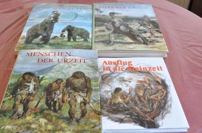 J.Augusta/Z.Burian:Tiere d.Urzeit, Buch  v. Mammuten, Menschen d. Urzeit-Artia 