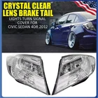 Tail Lights Crystal Clear Lens Turn Signal Cover For Civic 2012 Civic Sedan 4DJp