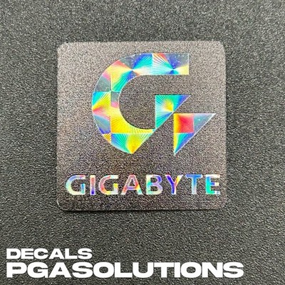 1x Gigabyte Prismatic Desktop / Laptop Custom Sticker Label (NEW)
