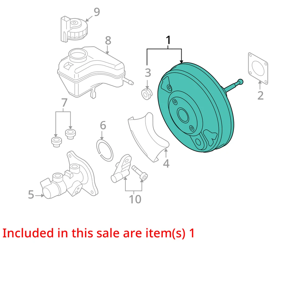 Volkswagen Golf GTI 2006 potenciador de freno OEM 127 k millas - LKQ419843697 Foto 4 de 4