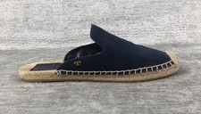 Tory Burch Max Suede Espadrille Mules Flats Royal Blue Size US 7M