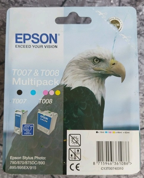 Original Epson T007 + T008 Tintenpatronen - De-Kostenloser Versand!-image