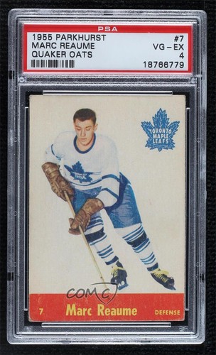 Marc Reaume #7 1955 Parkhurst Quaker Oats card