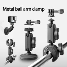 Heavy Duty Aluminum Alloys Mount Clamp For Action Cameras 360 Rotation