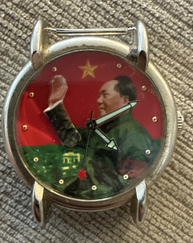 RARE Vintage Mao Zeong Chinese Leader Watch Hand Winding Animated Hand