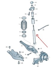 VOLKSWAGEN TIGUAN AD1 Rear Axle Shock Absorber 5QN513049AP NEW