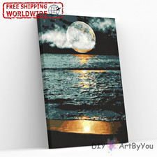 Night Scene Paint By Numbers Canvas Art Draw Artist Painting Oil Kit Home Decor