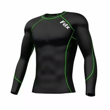 Mens Compression Base layer Shirt long Sleeve Top Long tight thermal sports wear