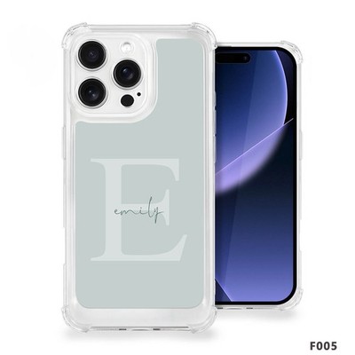 Personalised Initials Case Flexible Skin Cover For iPhone 17 16 15 Pro Max 14 13