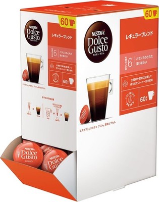 Nescafe Dolce Gusto Regular Blend Capsules 60 Pods Large Value Pack Black Coffee