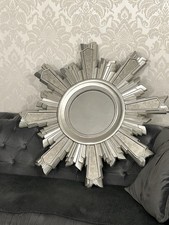 NEXT Large Silver Antique Style Distressed  (Pewter)Star Mirror