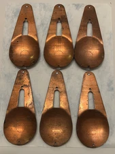 Lot Of 6 VTG James E. Aitken Muskielure Metal Spoon - Copper Blanks Toledo OH