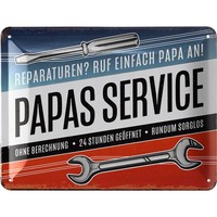 Lanolu Blechschild Papas Service Retro Werkstatt Deko Schild 15X20Cm