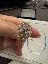 18k Tricolor Diamond Ring