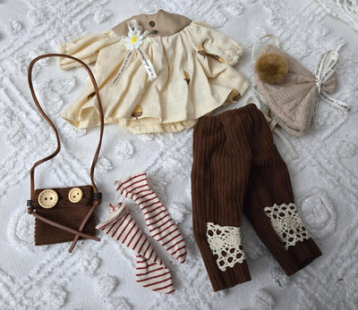 1/6 BJD doll size fashion clothes bag hat socks baby doll top /dress
