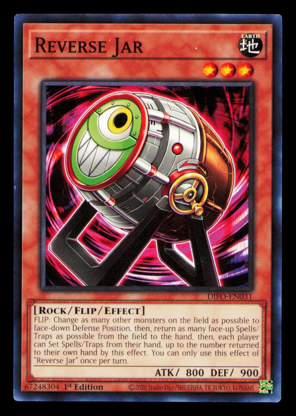 2022 Yu-Gi-Oh Reverse Jar DIFO-EN031 Common Dimension Force 1st Edition NM